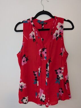 Gorgeous red floral blouse